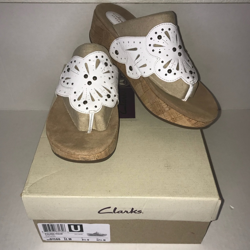 Clarks’ White Sandals Palima Palm 11M BNIB. - Picture 2 of 13